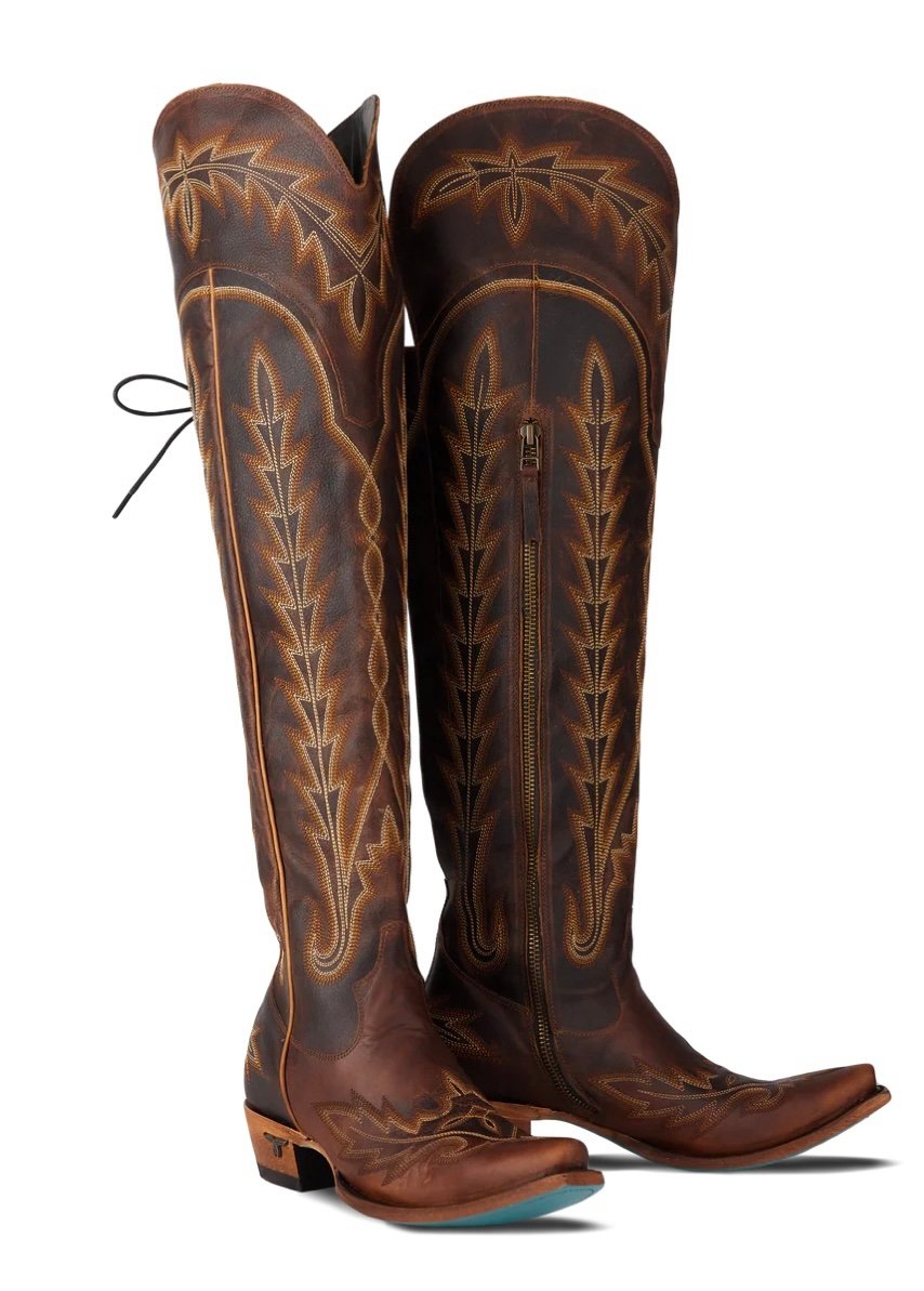 Lane Lexington Oaks Brown Western Lace Up Boots