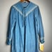 Henson Kickernick Vtg Blue Nightgown Size L Loungewear White Lace Trim Long SL