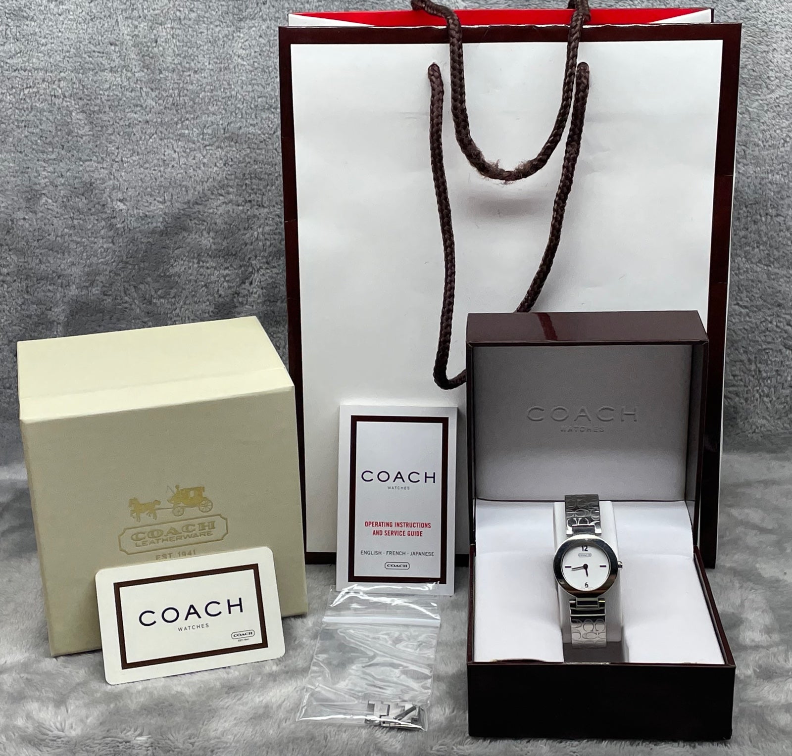 COACH WOMEN'S 25MM SILVER STAINLESS STEEL QUARTZ WATCH