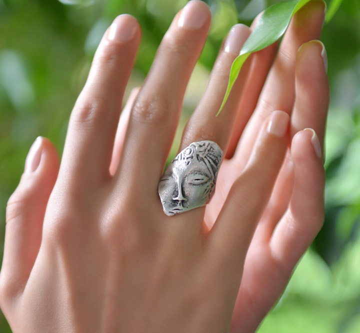 Antique Silver Face Ring