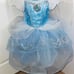 Disney Store Princess Cinderella Costume Dress sz w/crown & shoes