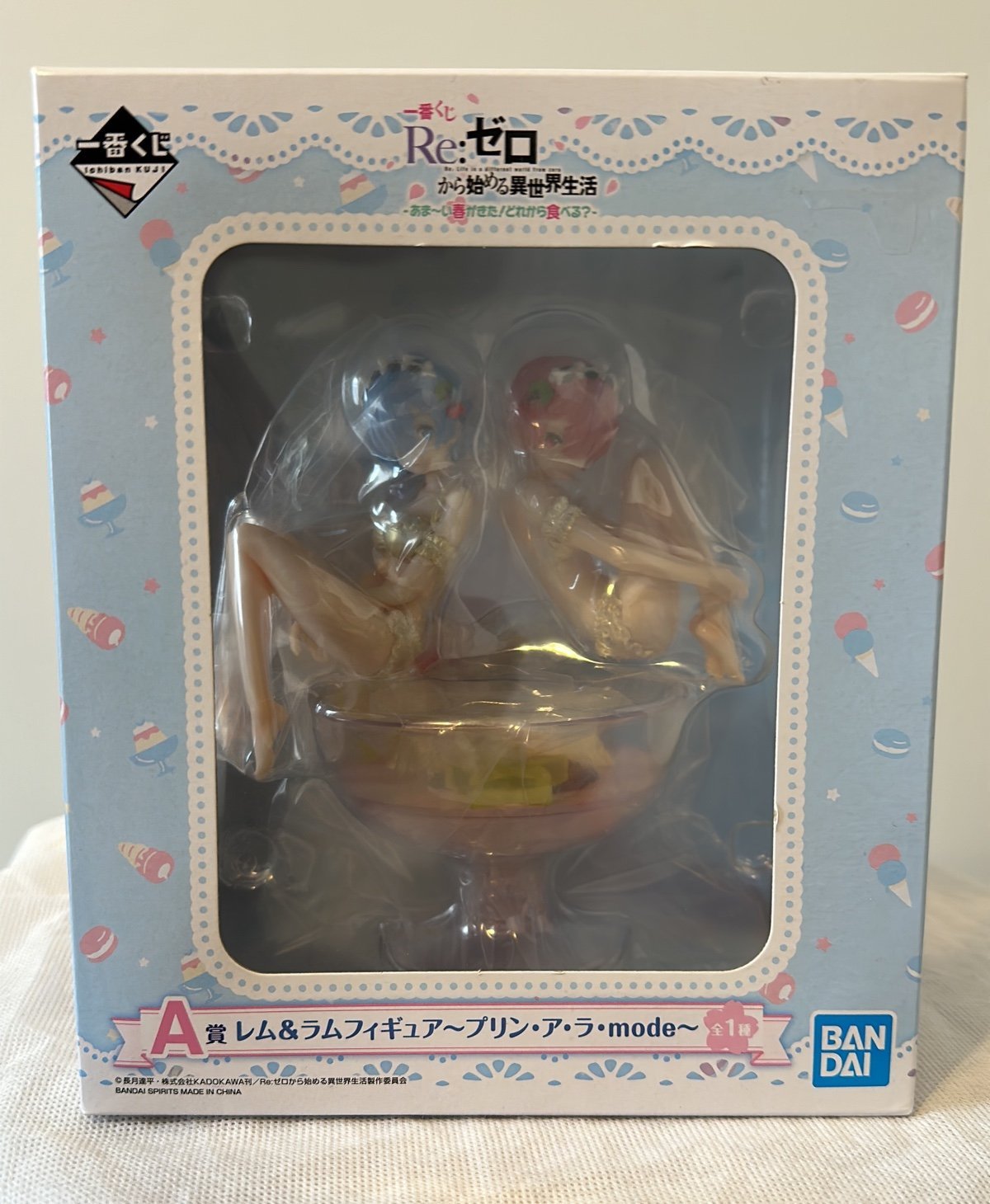 Re: Zero Rem Ram Figure Doll Pudding A La Mode Ichibankuji A Prize