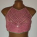 Handmade Crochet Sparkly Boho Beach Chevron Arrowhead Halter Top