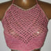 Handmade Crochet Sparkly Boho Beach Chevron Arrowhead Halter Top