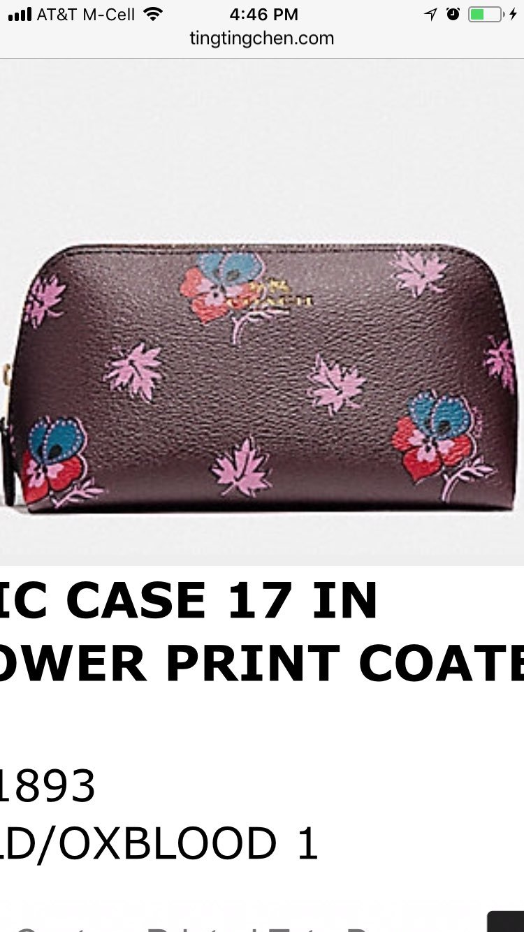 BNWT Authentic COACH Cosmetic case