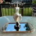 Upcycled Vintage Marilyn Monroe Jewelry Stand on Gold Mirrored Tray with diamond