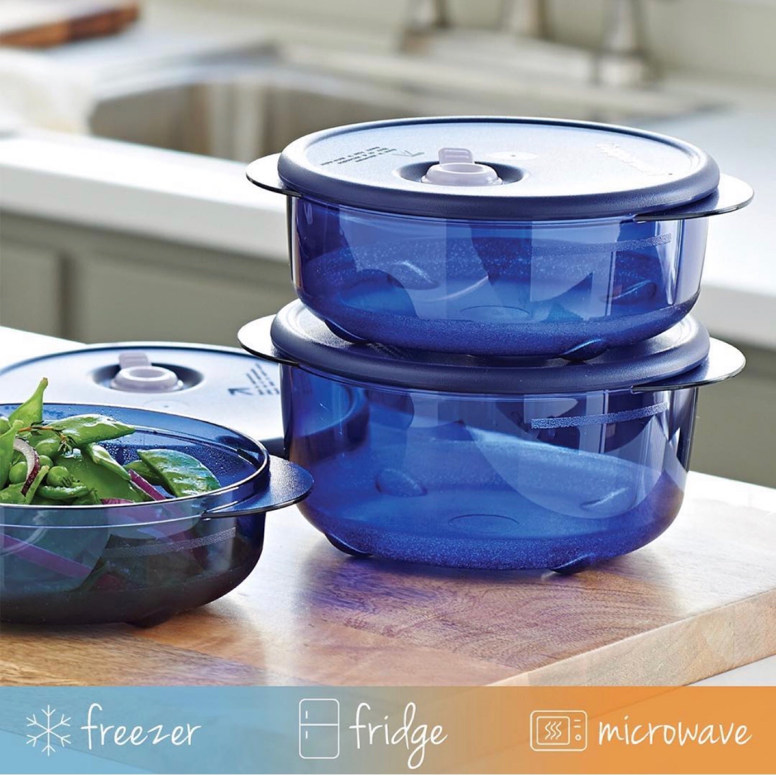 Tupperware Vent 'N Serve Small Round Set