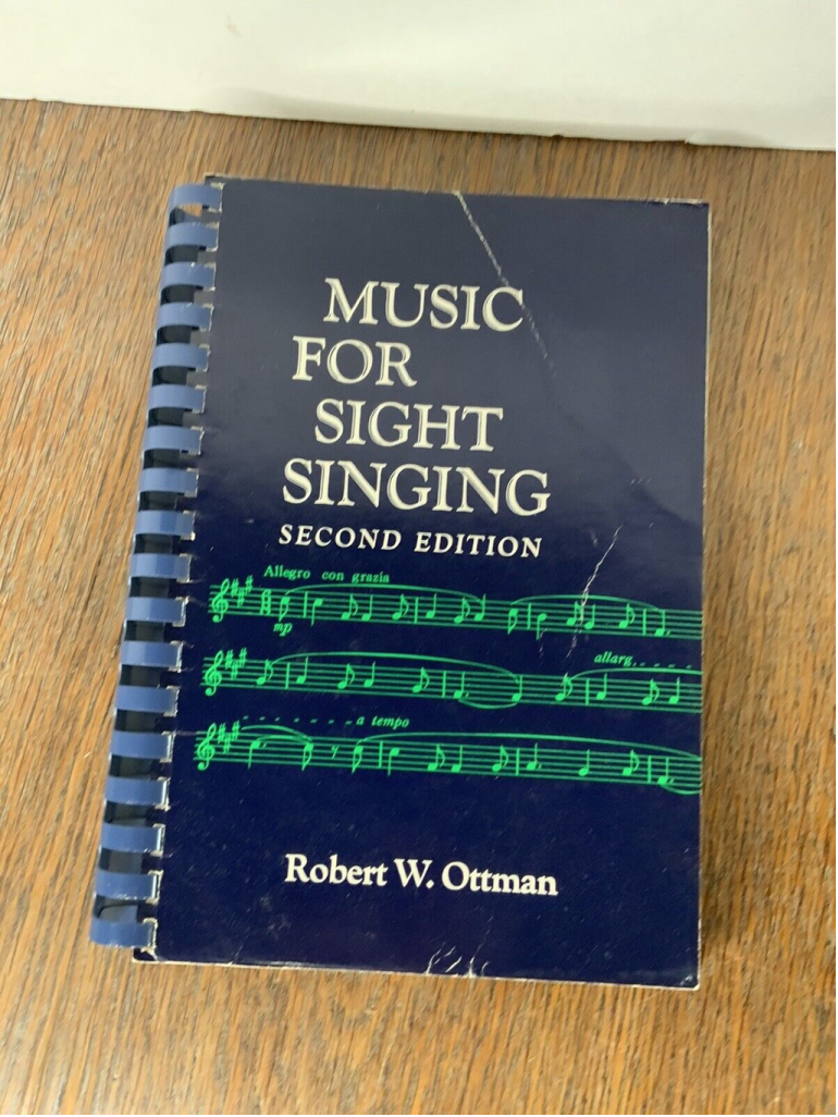 Music for Sight Singing by Robert W. Ottman 1967 Spiral Bound Book 2nd Edition