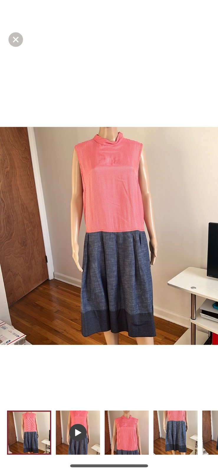 HACHE Italy Made Denim Sleeveless Dress Size 42