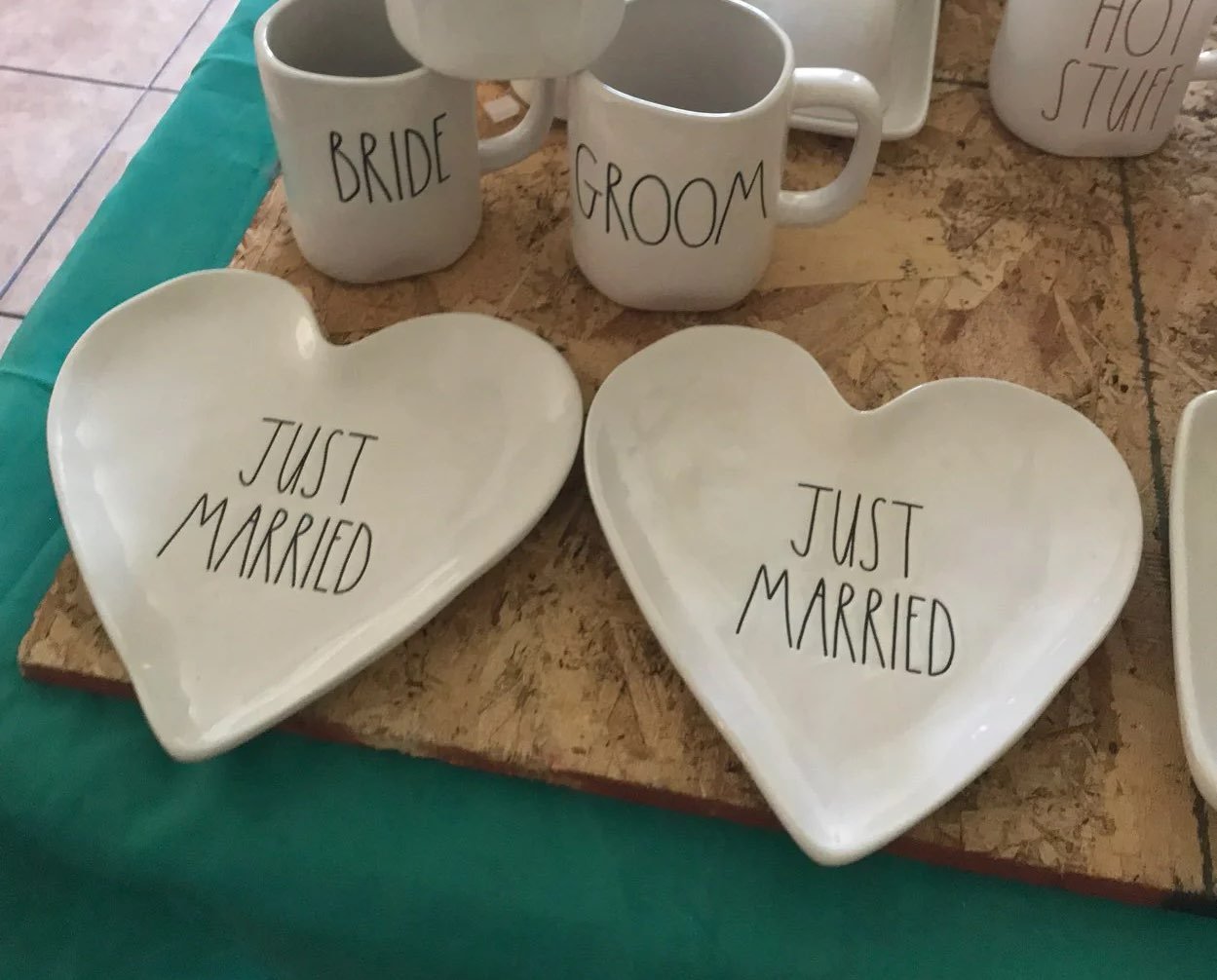 Rae Dunn JUST MARRIED 4 CT. Set