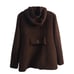 St. John's Bay Women's Brown Wool Pea Coat Size M
