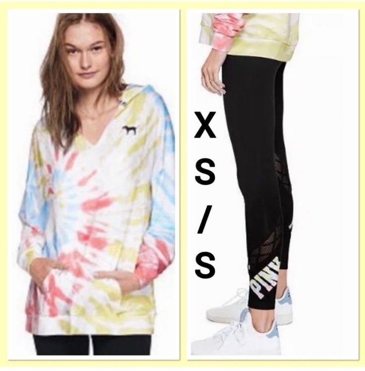 NWT VS PINK XS/S TIE DYE SET