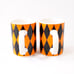 Orange Black Diamond Starbucks Ceramic Coffee Mug Tea Cup Drinkware 2004 Vintage