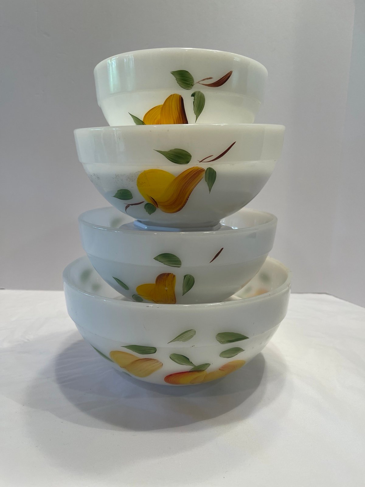 Vintage Fire-King Gay Fad Bowls Set of 4