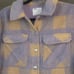 Elodie Purple Cream Plaid Jacket Fleece Feel Button Front Small