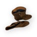 Aquatalia Isla Calf Ankle Brown Suede Block Heel Boots Womens Size 10