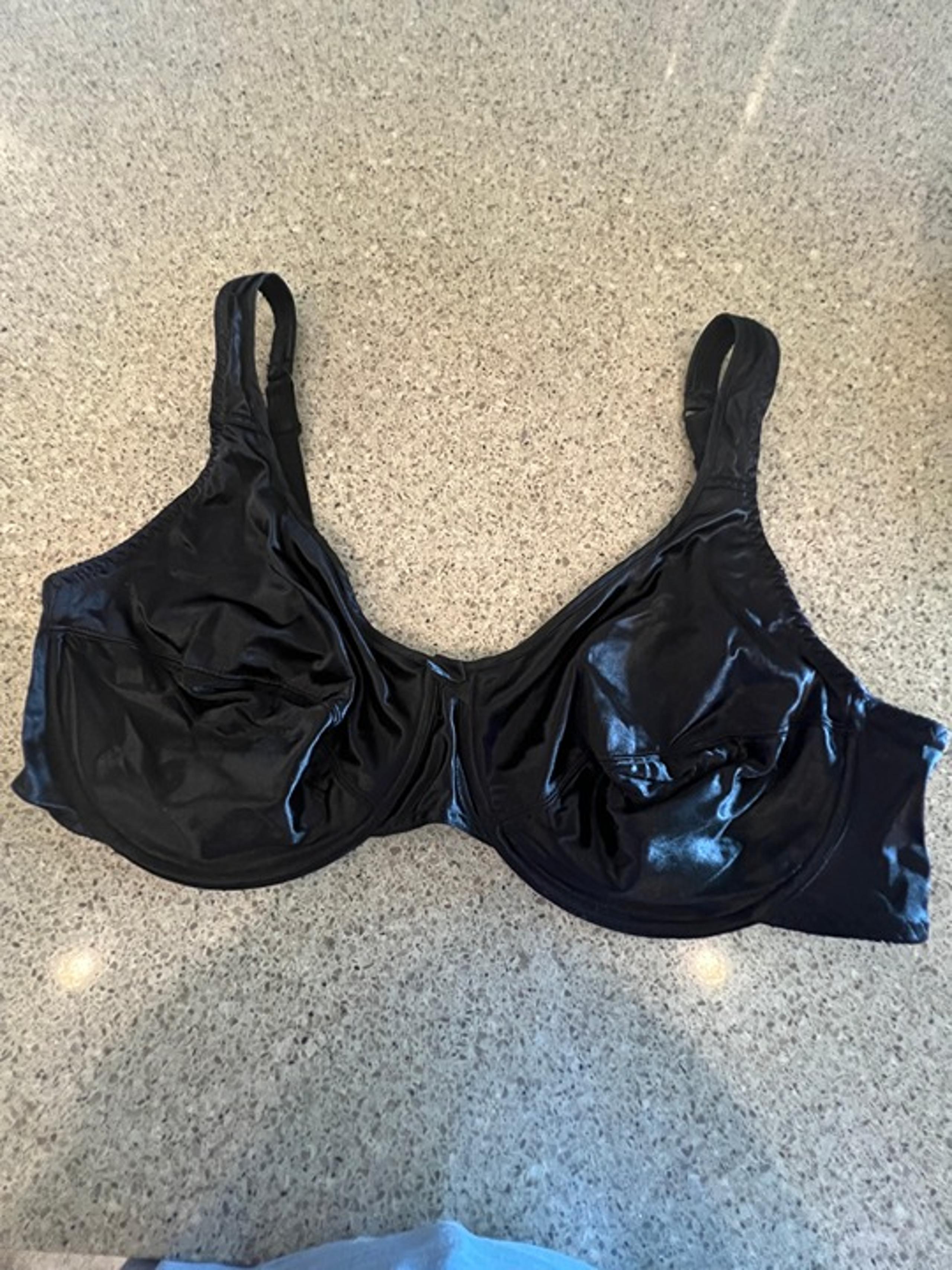 Black Plus Size Delta Burke Plus Size Underwire Bra, No Padding, Size-48D