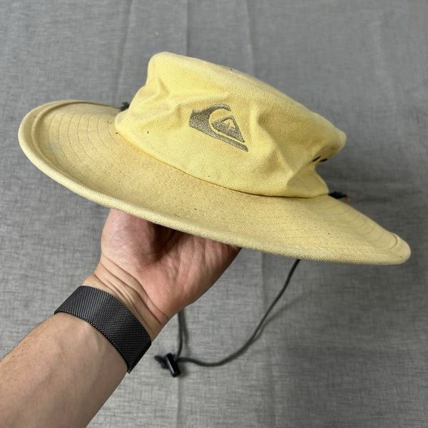 Quiksilver Bush Vintage 90’s Hat Beige Sun Camp Hike Fishing Quicksilver Hat USA