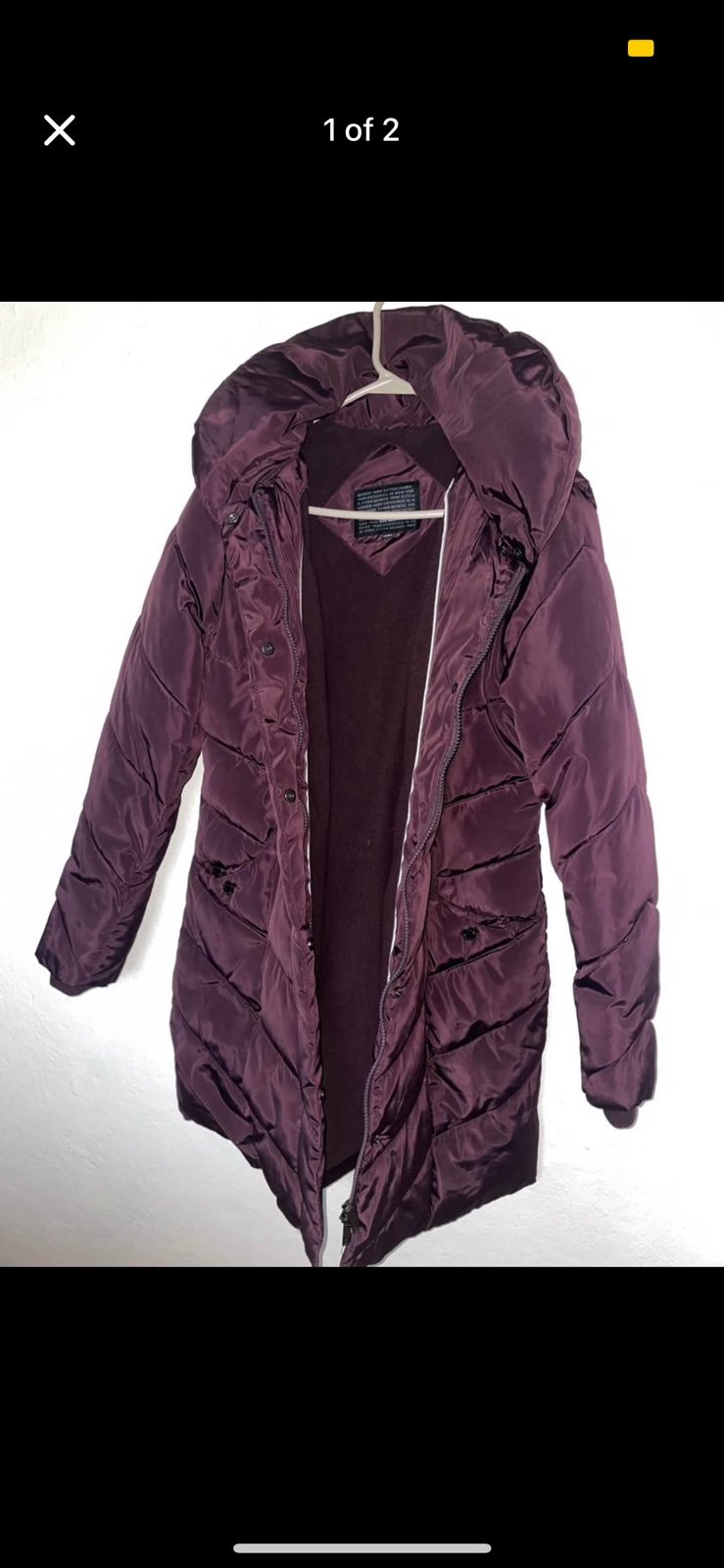 Steve Madden purple puffer jacket
