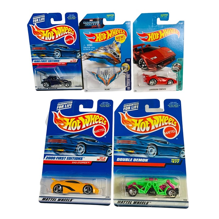 Hot Wheels Lot of 5 Cars Die Cast Guardian Galaxy Sho Stopper Lamborghini Fiat