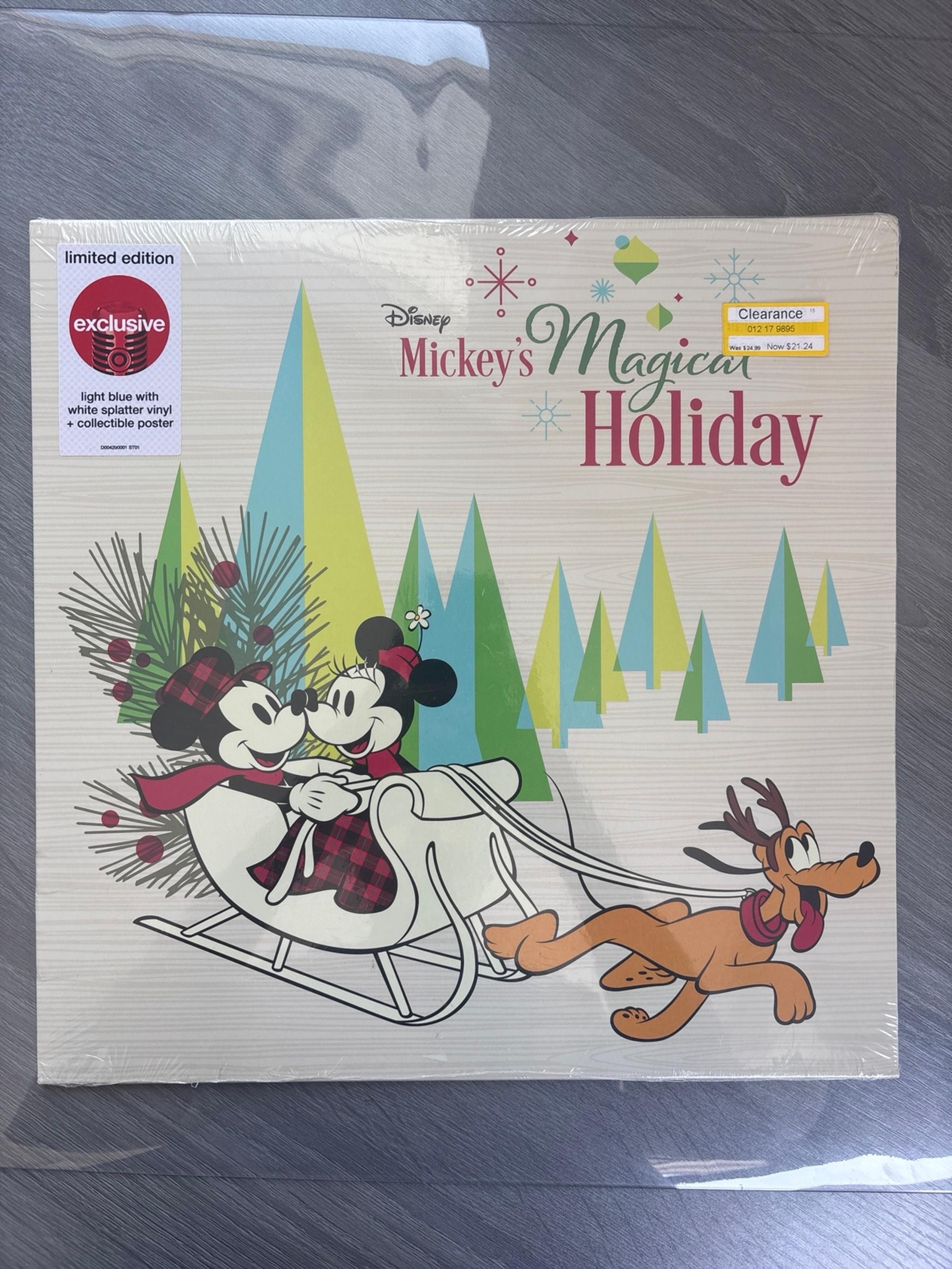 Limited Exclusive Mickey’s Magical Holiday Light Blue Splatter Vinyl +