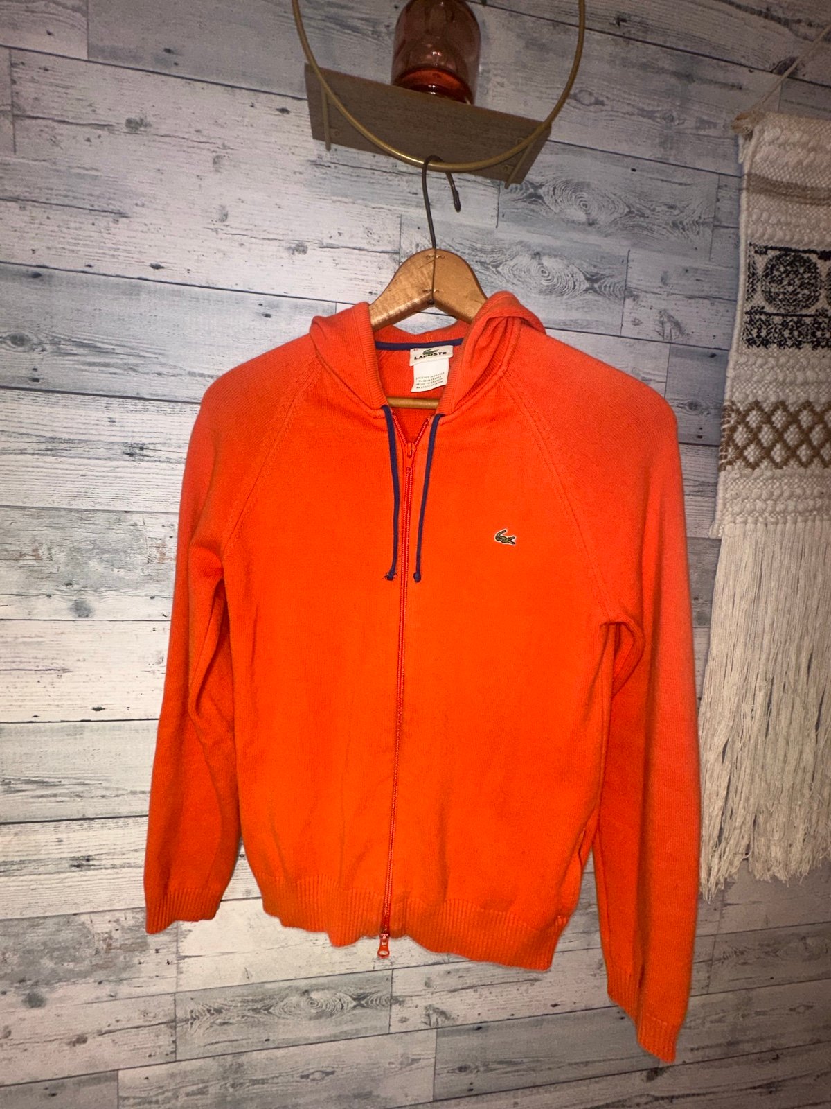 VTG Lacoste women’s Full Zip Jacket Orange Size 42 (L)