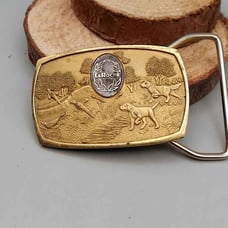 Vintage Jostens Dog Belt Buckle