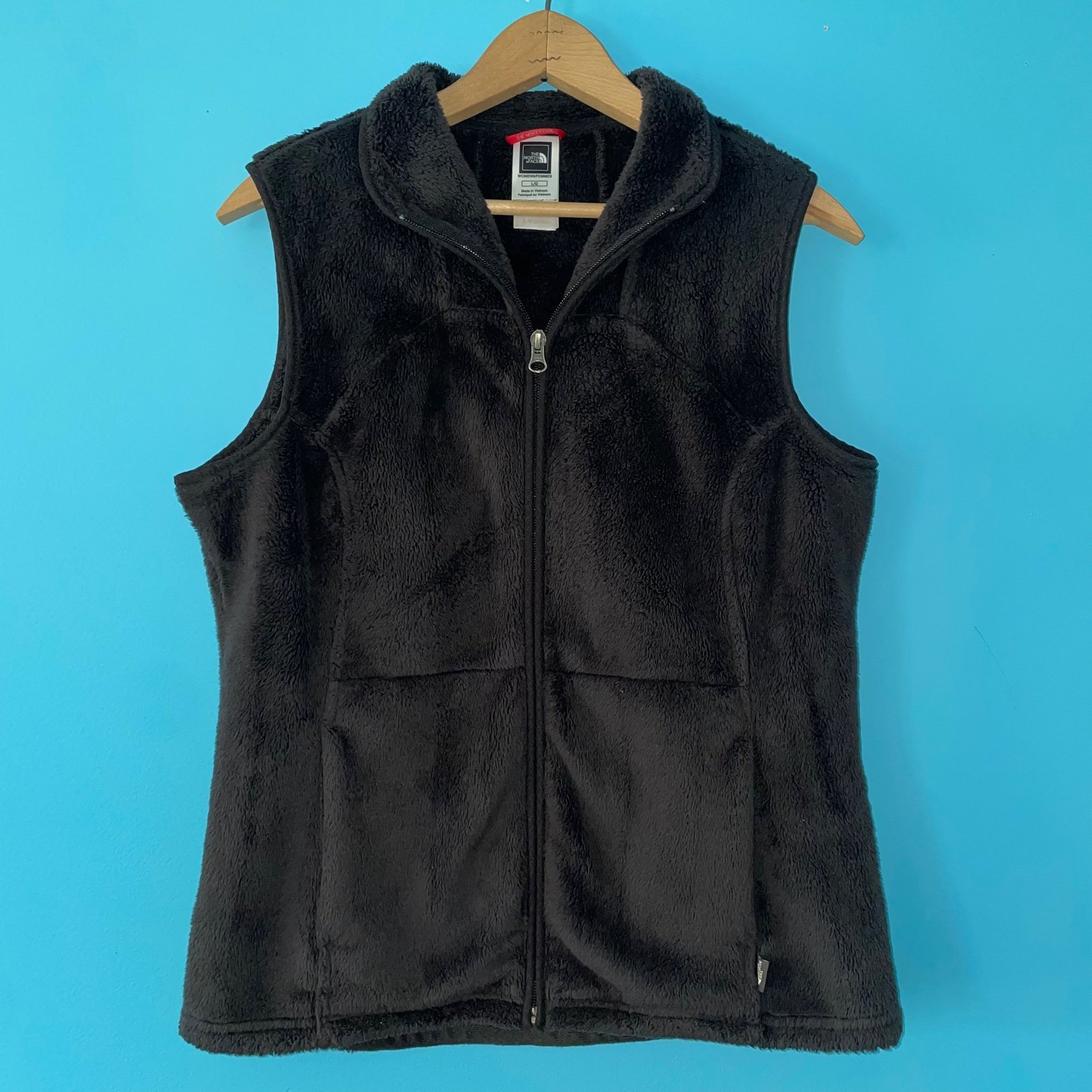 The North Face Black Fuzzy Vest Cozy Fall Winter L