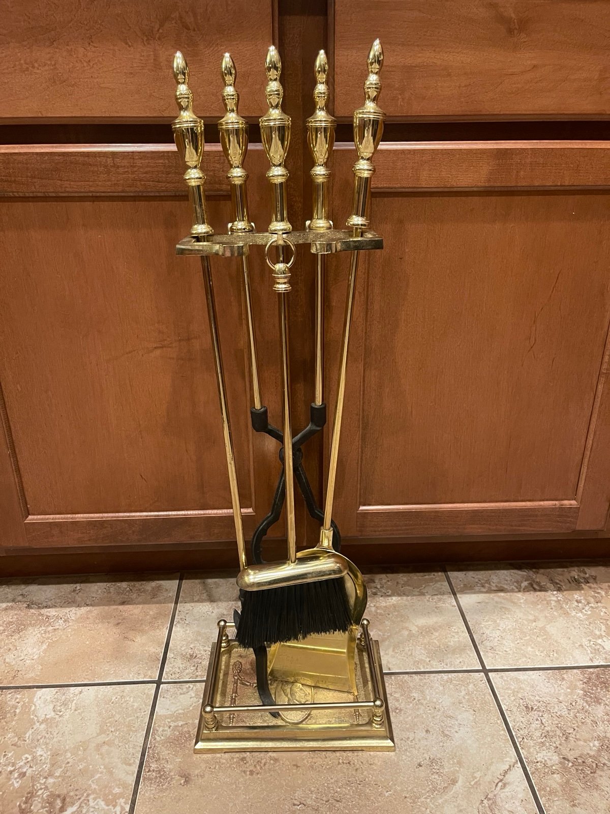 Fireplace Tools Full Set - Brass