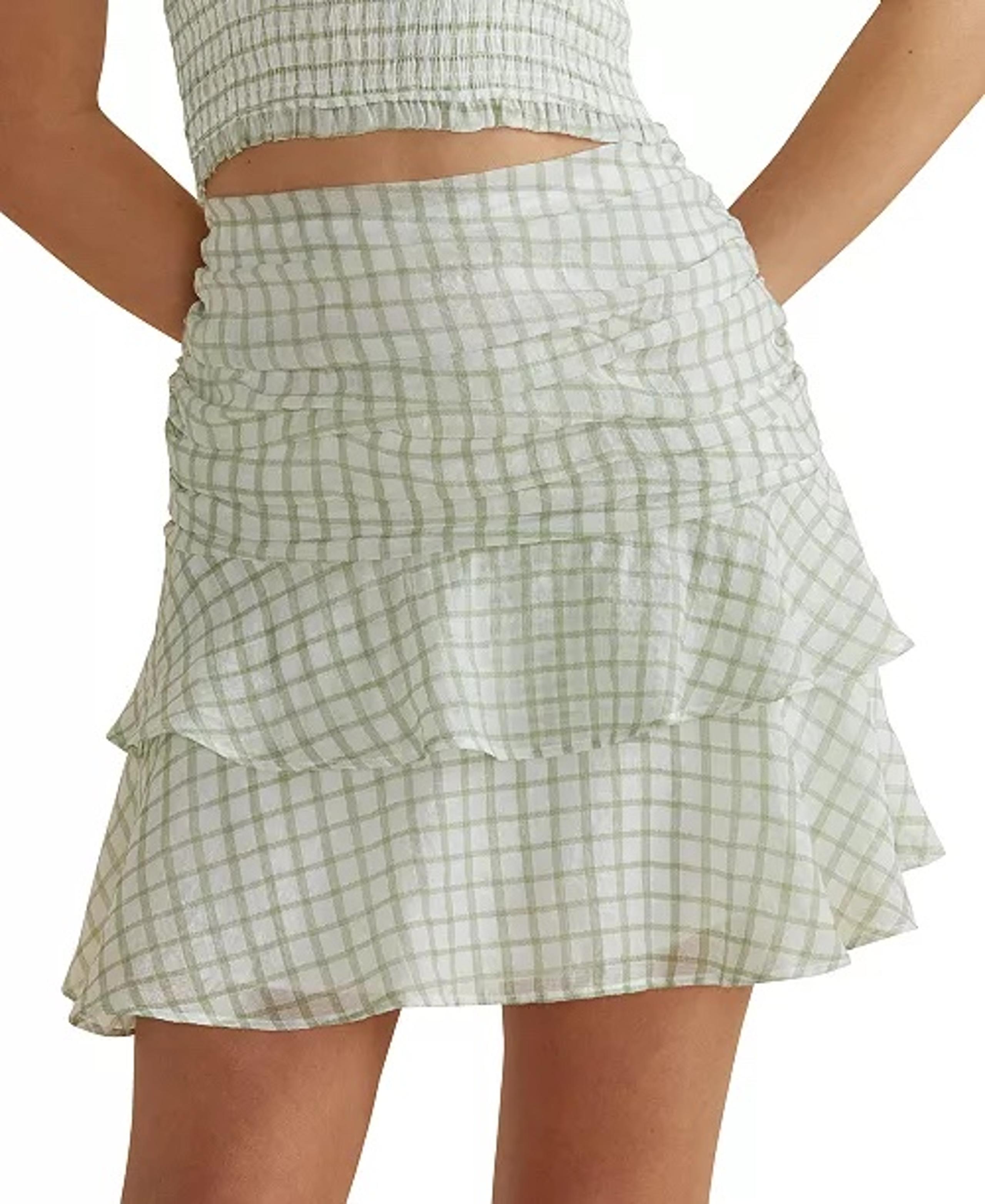 MINKPINK Oxley Ruffled Mini Skirt Large