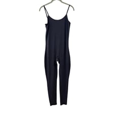 Aritzia TNA TNAction Navy Scoop Neck Rhythm Full Length Jumpsuit - Medium M