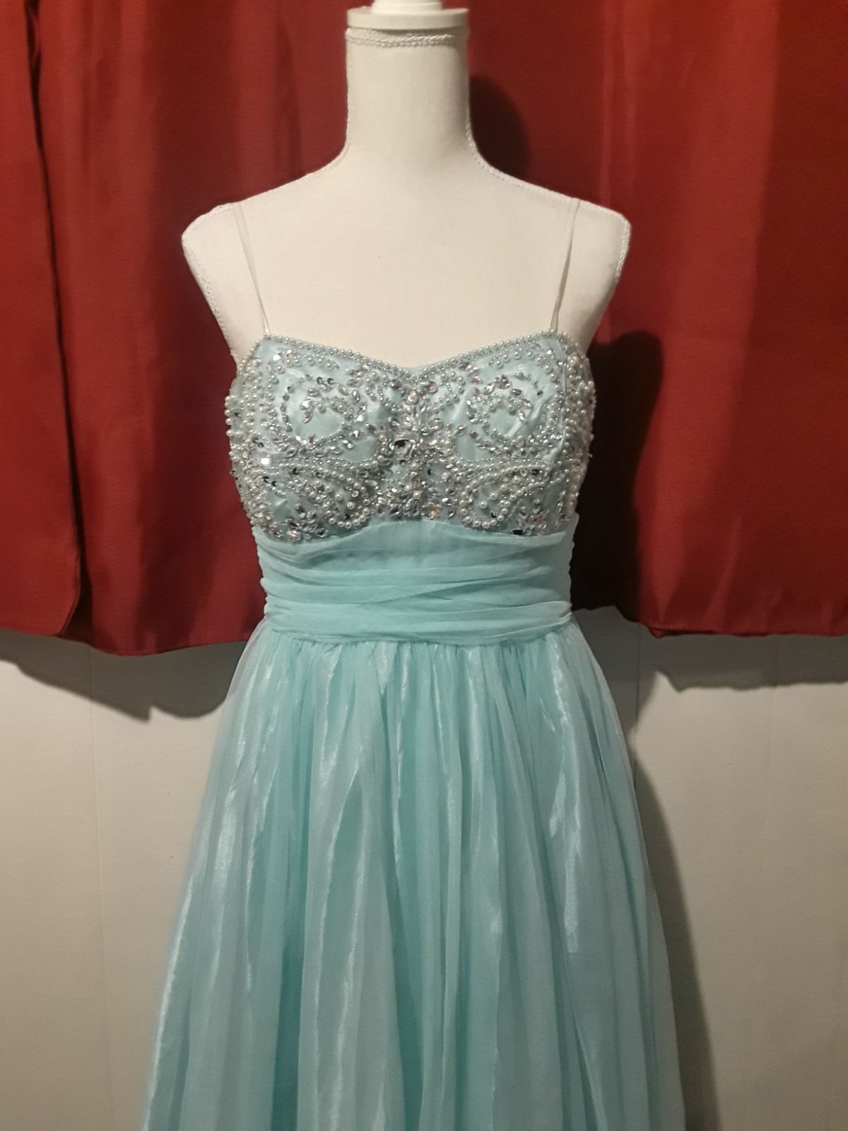 Macy's Strapless Beaded Tulle Dress