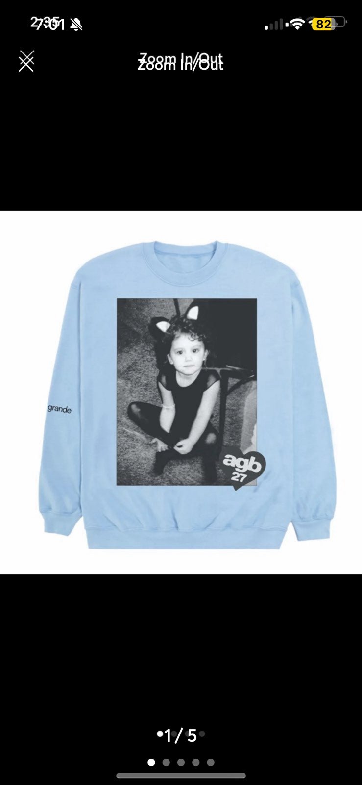 NEW Ariana Grande AGB27 Crewneck