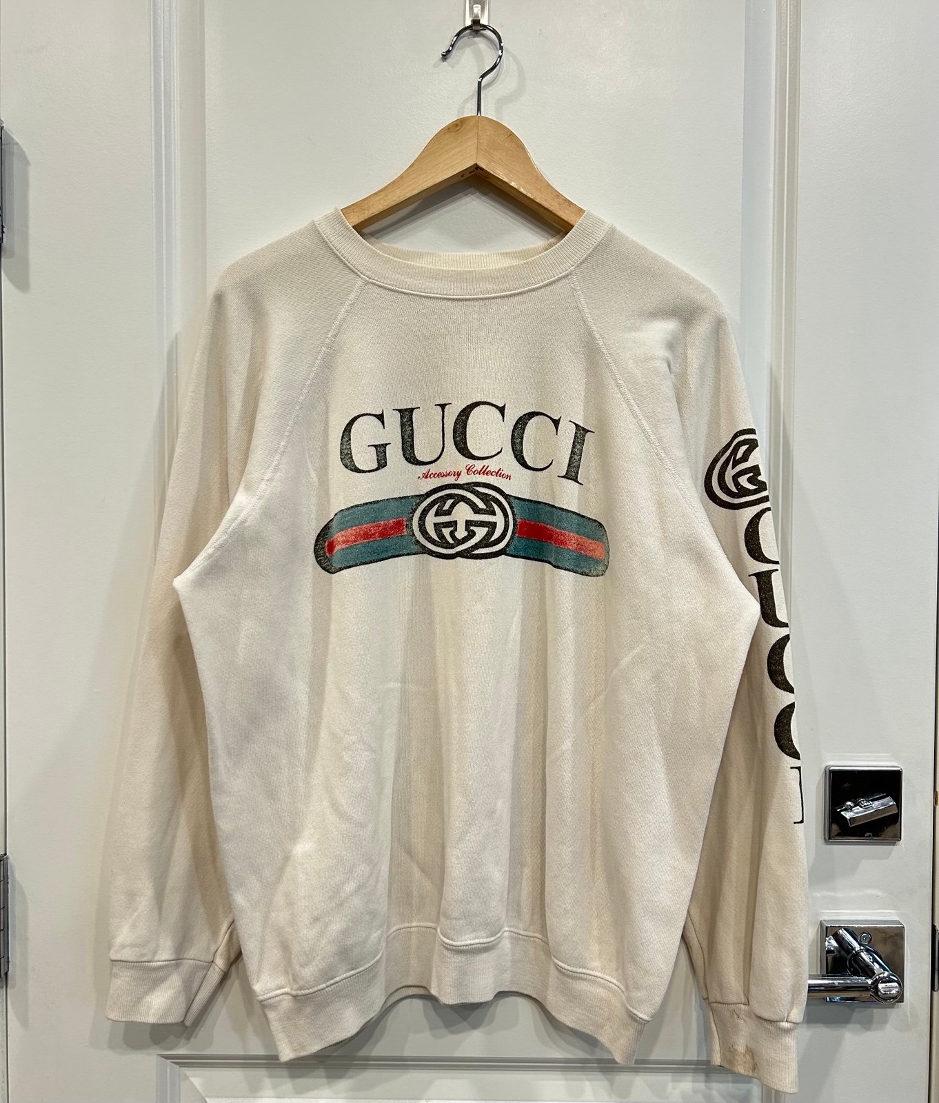 Vintage 90’s Boot Gucci Crewneck Sweatshirt Size Large