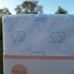 NEW Ivory Ella Twin XL Bed Sheets Save the Elephants Blue Print 100% Cotton RARE