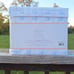 NEW Ivory Ella Twin XL Bed Sheets Save the Elephants Blue Print 100% Cotton RARE