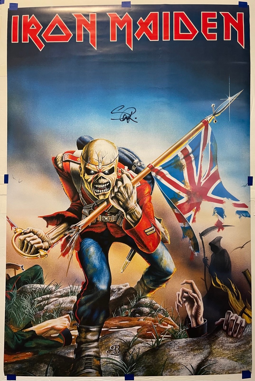 Steve Harris Signed Iron Maiden One-Sided 24x36 Poster