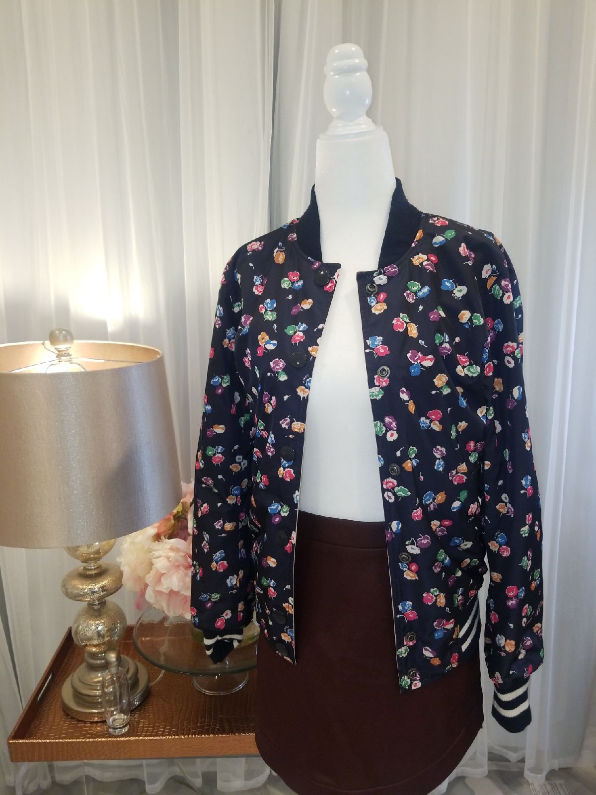 Coach reversible floral bomber