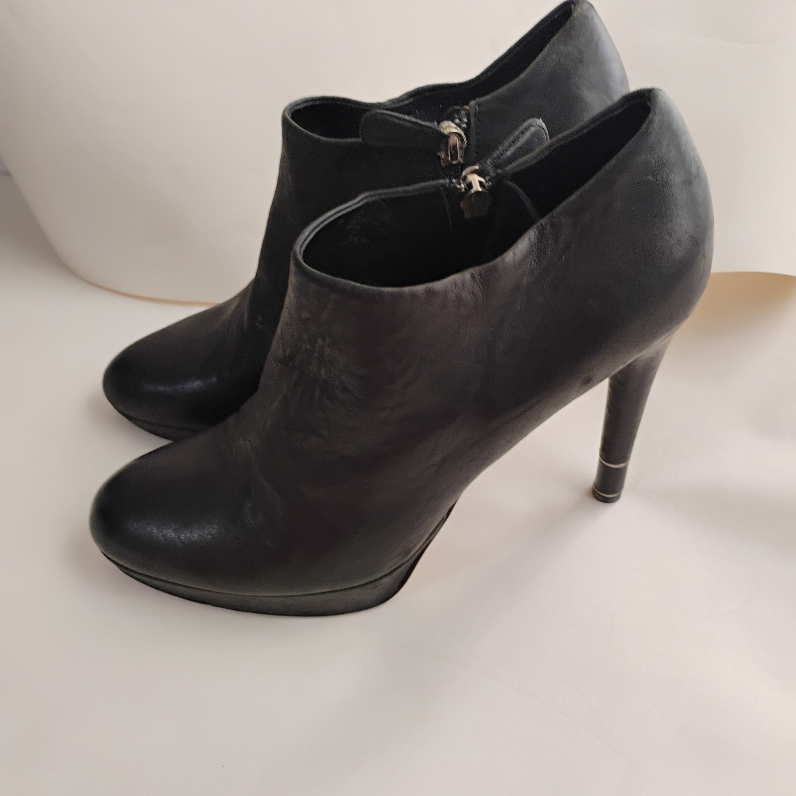 DIOR black womens booties leather size 38.5
