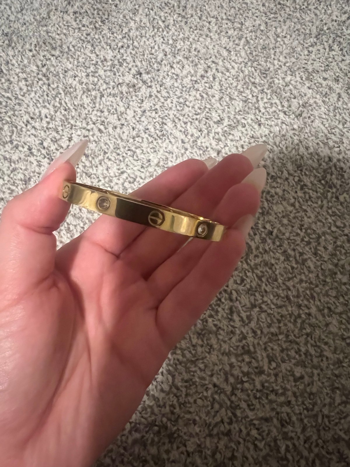 Gold Bangle with diamonds