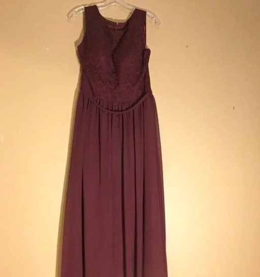 Burgundy bridesmaid dress