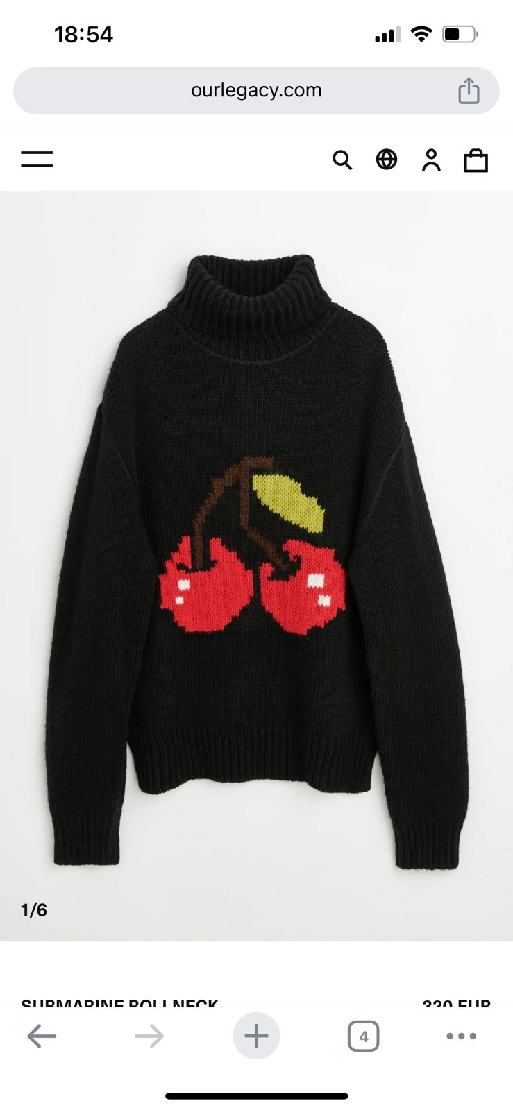 Our legacy SUBMARINE ROLLNECK Black Cherry Acrylic