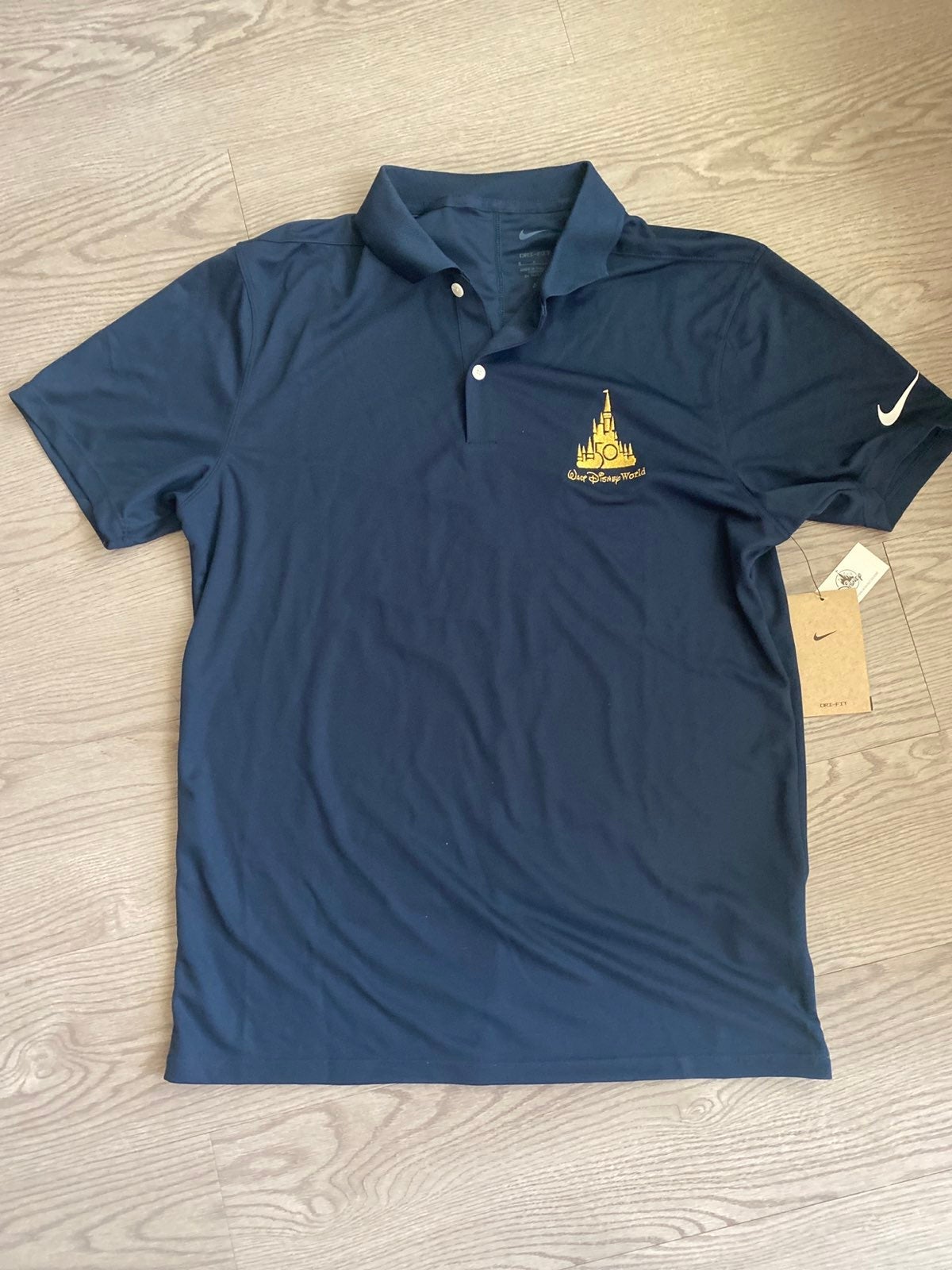 2021 Walt Disney World 50th Anniversary Nike Dri-Fit Golf Polo Shirt Adult S