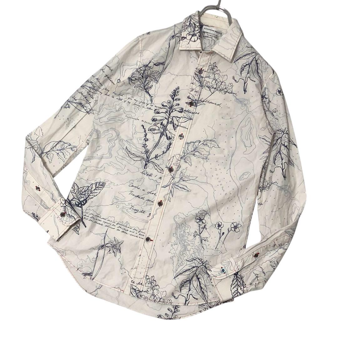 Excellent Condition◎ Alexander McQueen All-Over Print Long Sleeve Shirt Men's Cotton