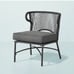 Wicker Weave Outdoor Cushioned Accent Chair - Dark Gray - Hearth & Hand