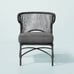 Wicker Weave Outdoor Cushioned Accent Chair - Dark Gray - Hearth & Hand