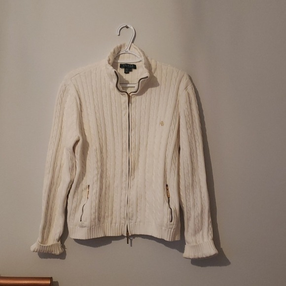 Lauren Ralph Lauren cream sweater size XL