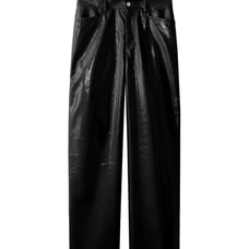 Proenza Schouler White Label lacquered-effect straight-leg trousers