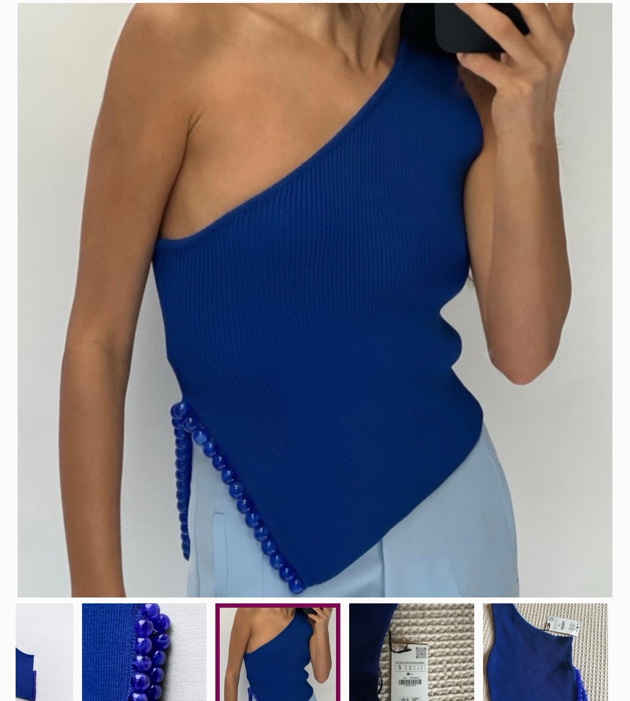 Zara one shoulder top
