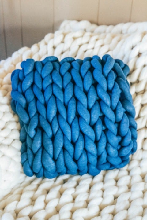 Chunky Knit Square Pillow